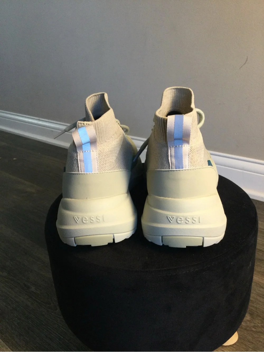 Vessi Cream Color Slip-On WATERPROOF Knit Boot